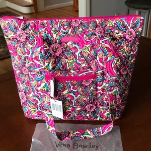 Vera Bradley villager tote Sunburst floral NWT